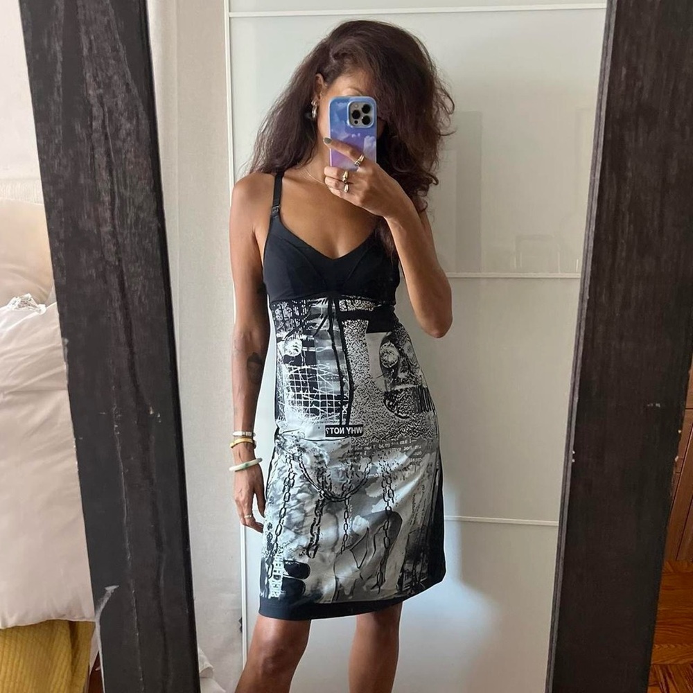 Smartwool Black Graphic Print Dress